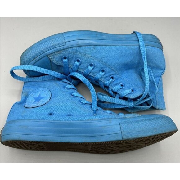 Converse Sneakers Womens 6.5 Monochrome Turquoise High Top Canvas Mens 4.5 - Picture 4 of 7